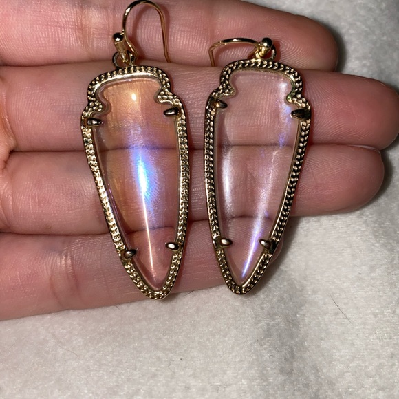 Kendra Scott Skylar Earrings Clear Iridescent - Picture 4 of 5